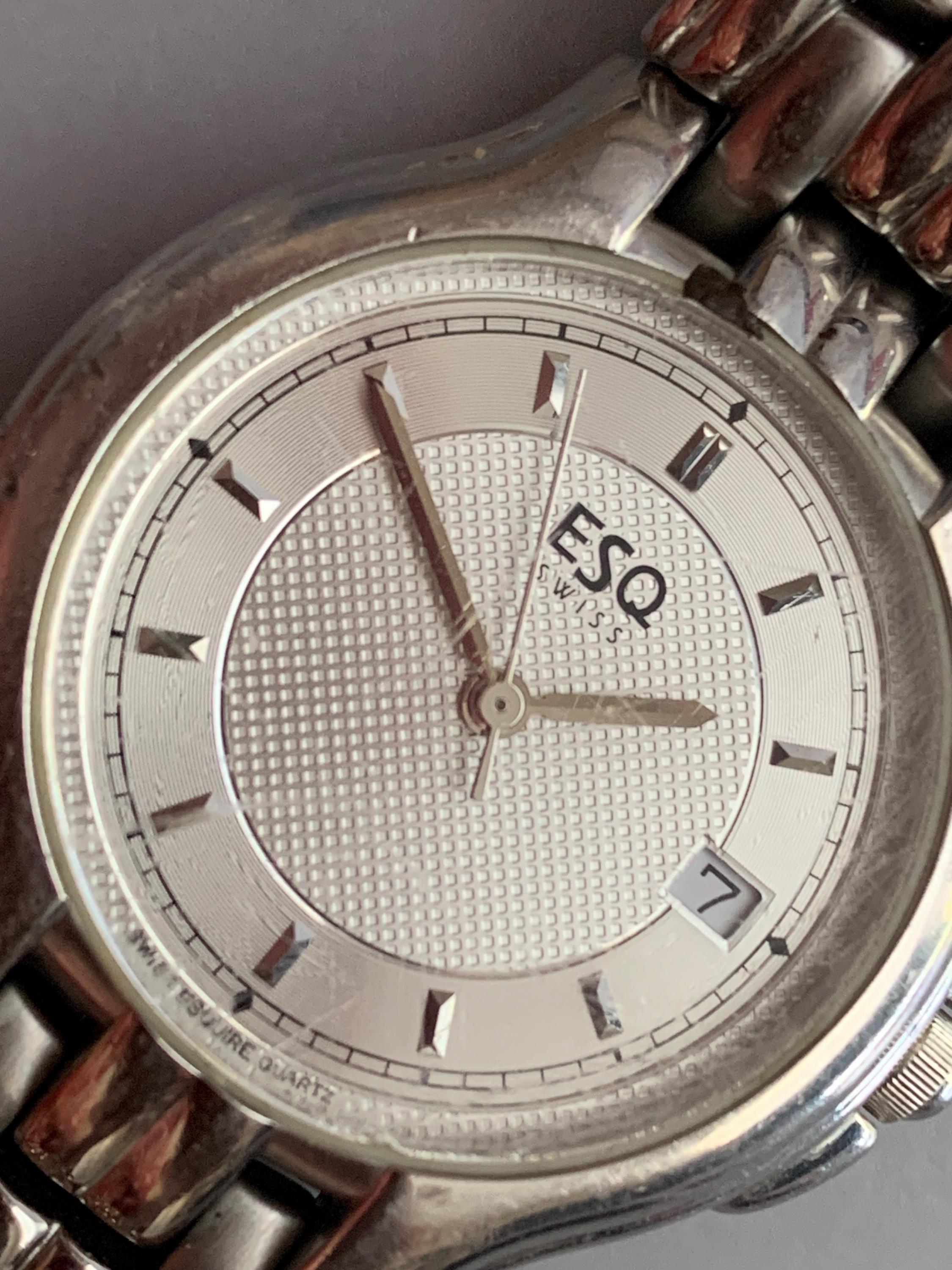 ESQ MOVADO WOMENS Swiss Watch Silvery Dial, Stainless Steel 