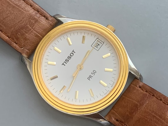 MENS PR50 TISSOT Vintage Watch: Swiss, 18K Gold Plated | View Full