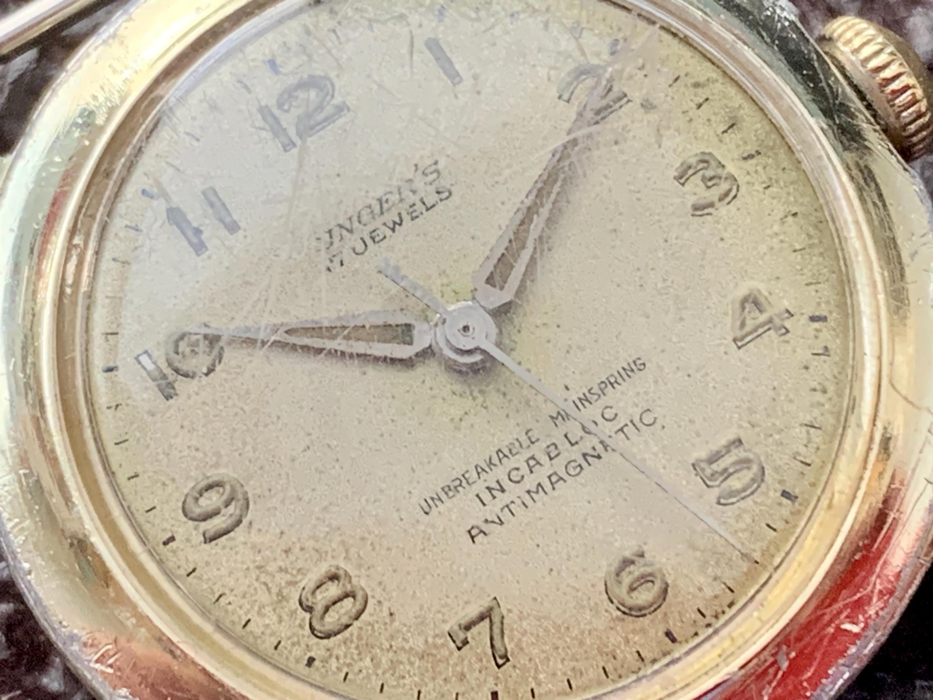 Vintage Villereuse Ladies Watch 17 Jewels Unbreakable Mainspring Not Working Unusual and Hard-to-Find 17 Jewels Swiss Watch with a  main image 3