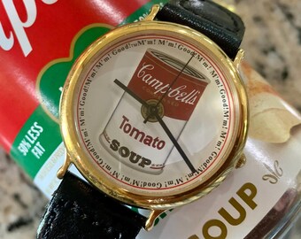 MENS CAMPBELL'S SOUP Vintage Watch Limited Edition Andy Warhol Pop