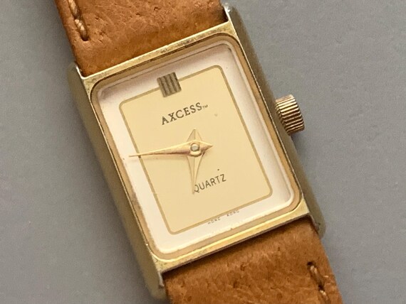 Axcess Rectangular Womens Golden Rectangular Vint… - image 5