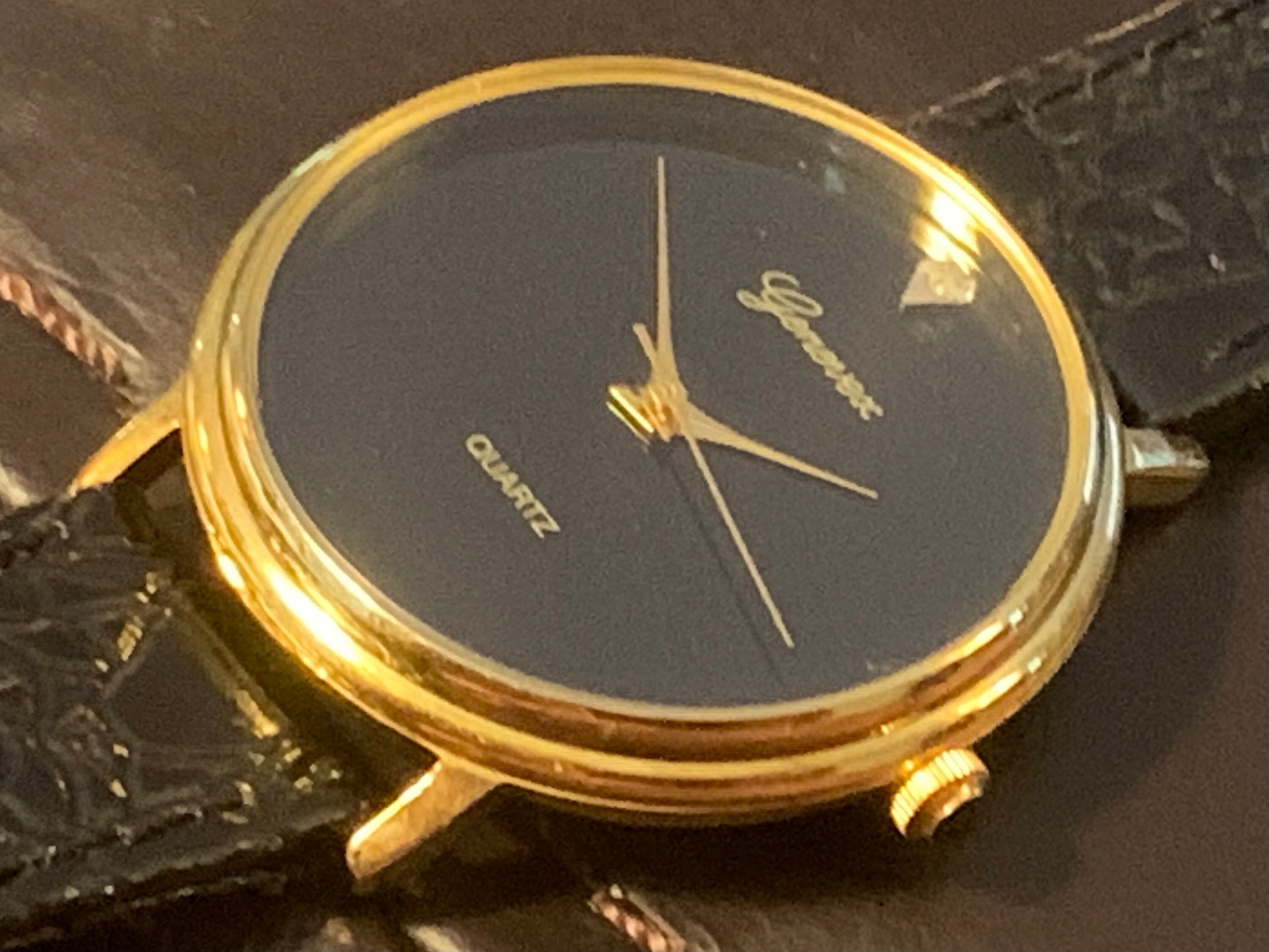 Genevex Watch with CZ stones in the box. Men s accessories