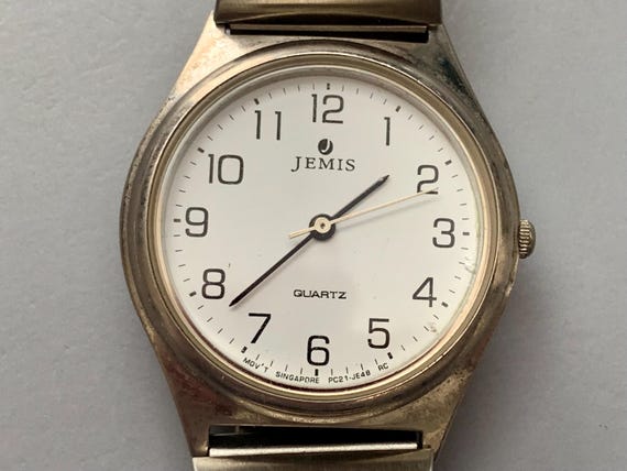 MENS JEMIS SEIKO Quartz Watch White Dial, Stainless Steel Case