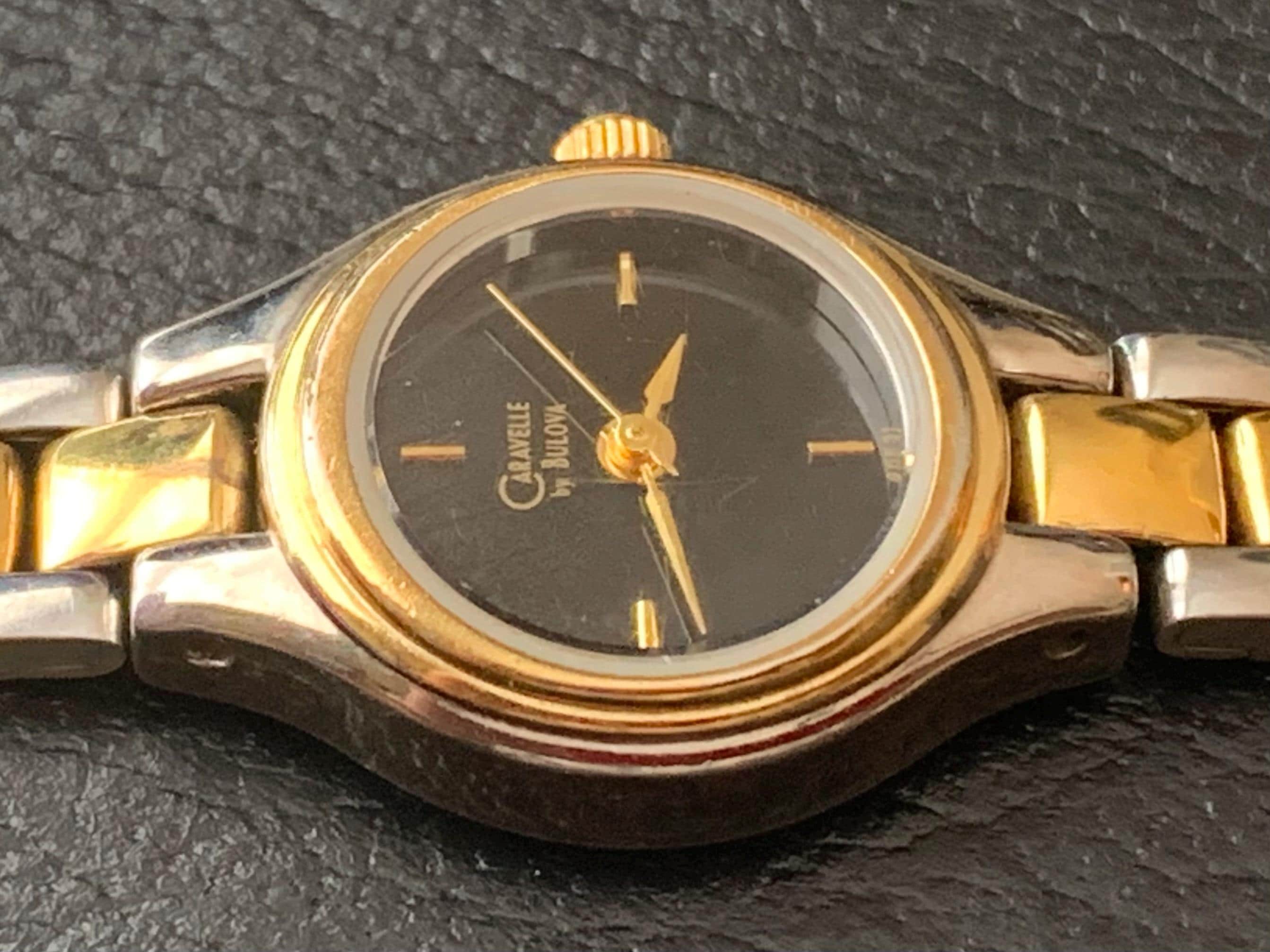 WOMENS BULOVA CARAVELLE Vintage Watch: Two-tone Black Dial  display picture 1