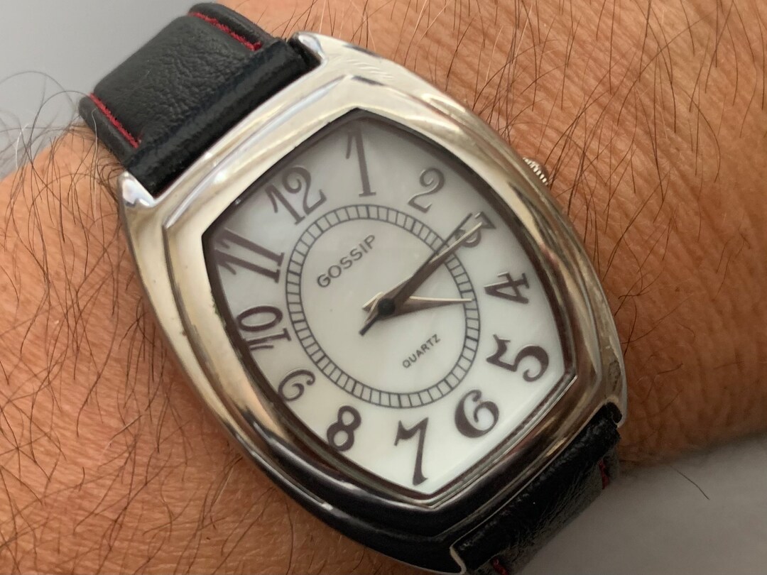 Exploding Numbers Watch Face GOSSIP MENS Watch Beautiful Condition Vintage Silvery Bezel Exploding ...