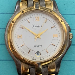 Luger Swiss Made Watch Gold & Silver Tone Bracelet s-l400.jpg main image 3