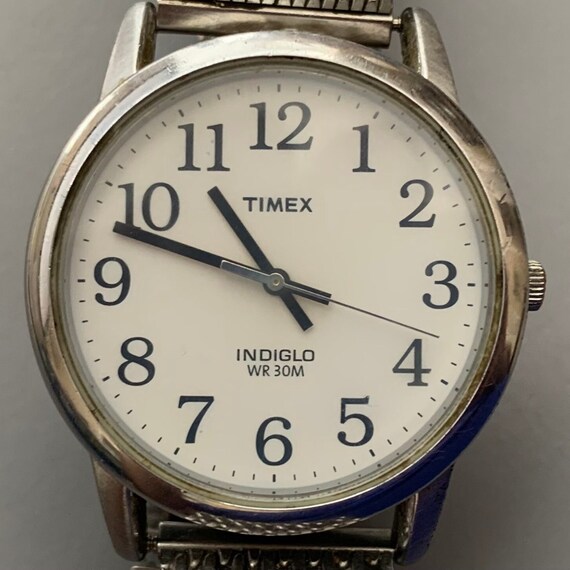TIMEX INDIGLO WR 30M CR2016 CELL WATCH WHITE DIAL