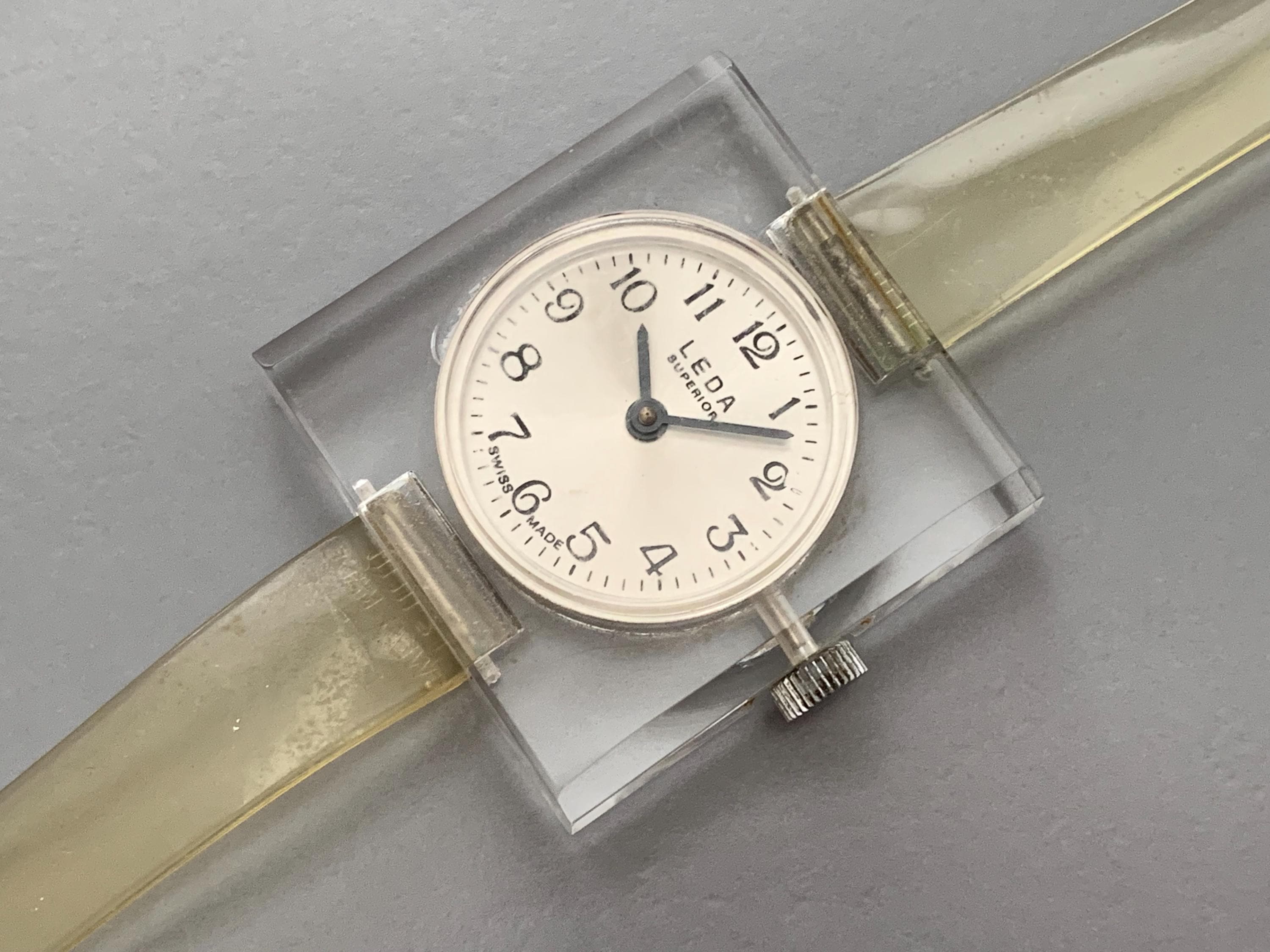 Leda sport Swiss made golden leaf Vintage watch Leda Vintage Watch - Etsy main image 3