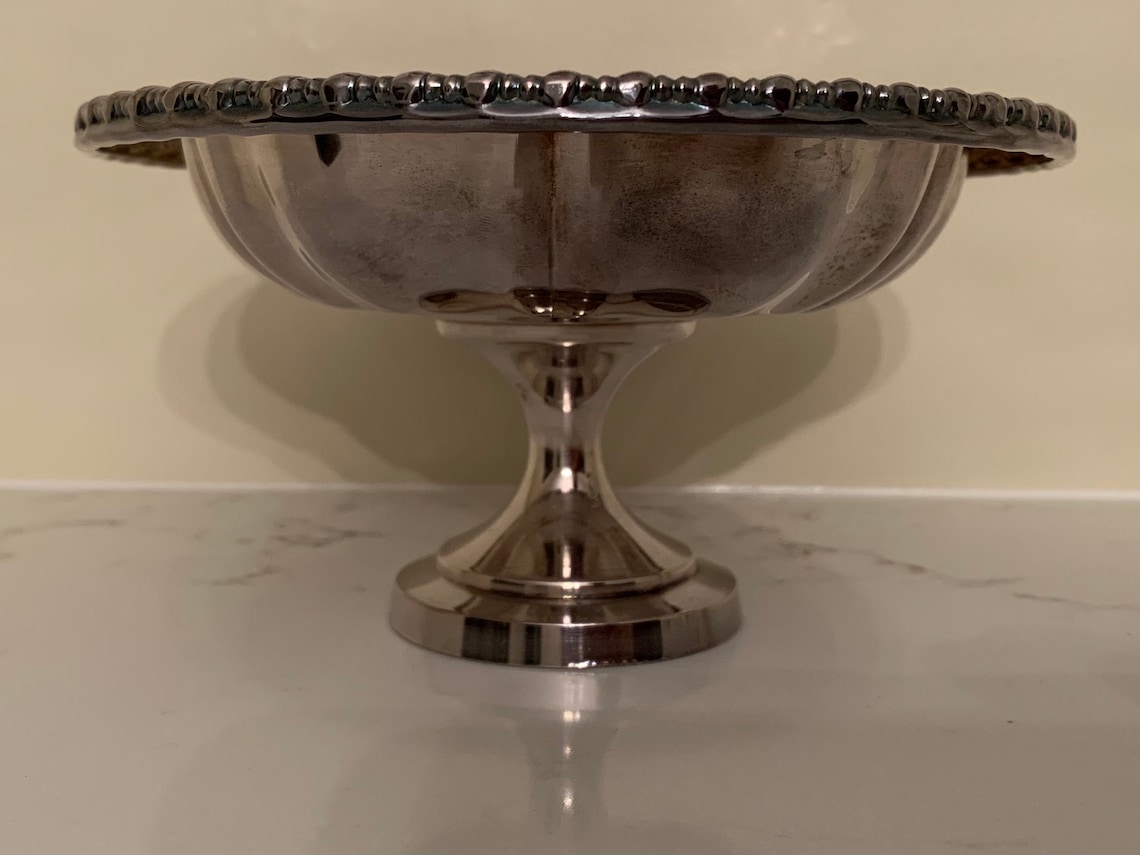 Oneida Silversmiths Candy Dish Footed Bowl Compote Silver Etsy