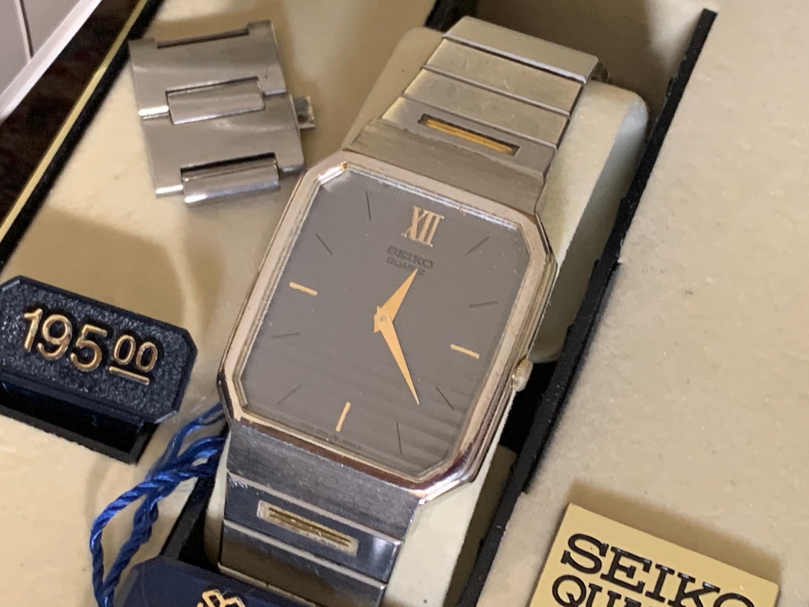 seiko men's rectangular watches