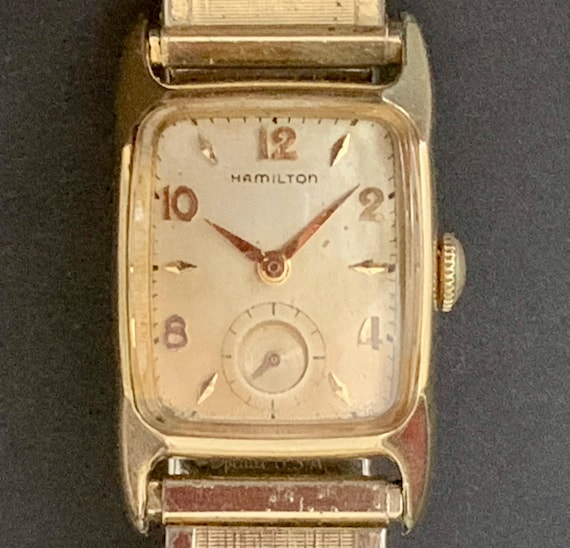 Vintage 1953 Hamilton Cranston Mens Watch: 10K Gold Filled, Click