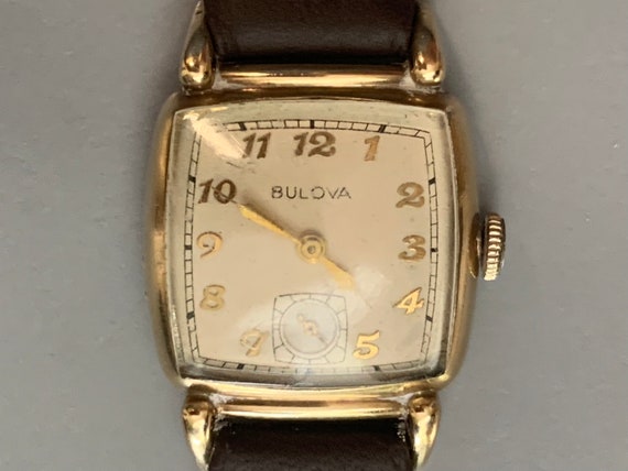 BULOVA VINTAGE WATCH | Mens Minuteman Art Deco 10K Gold