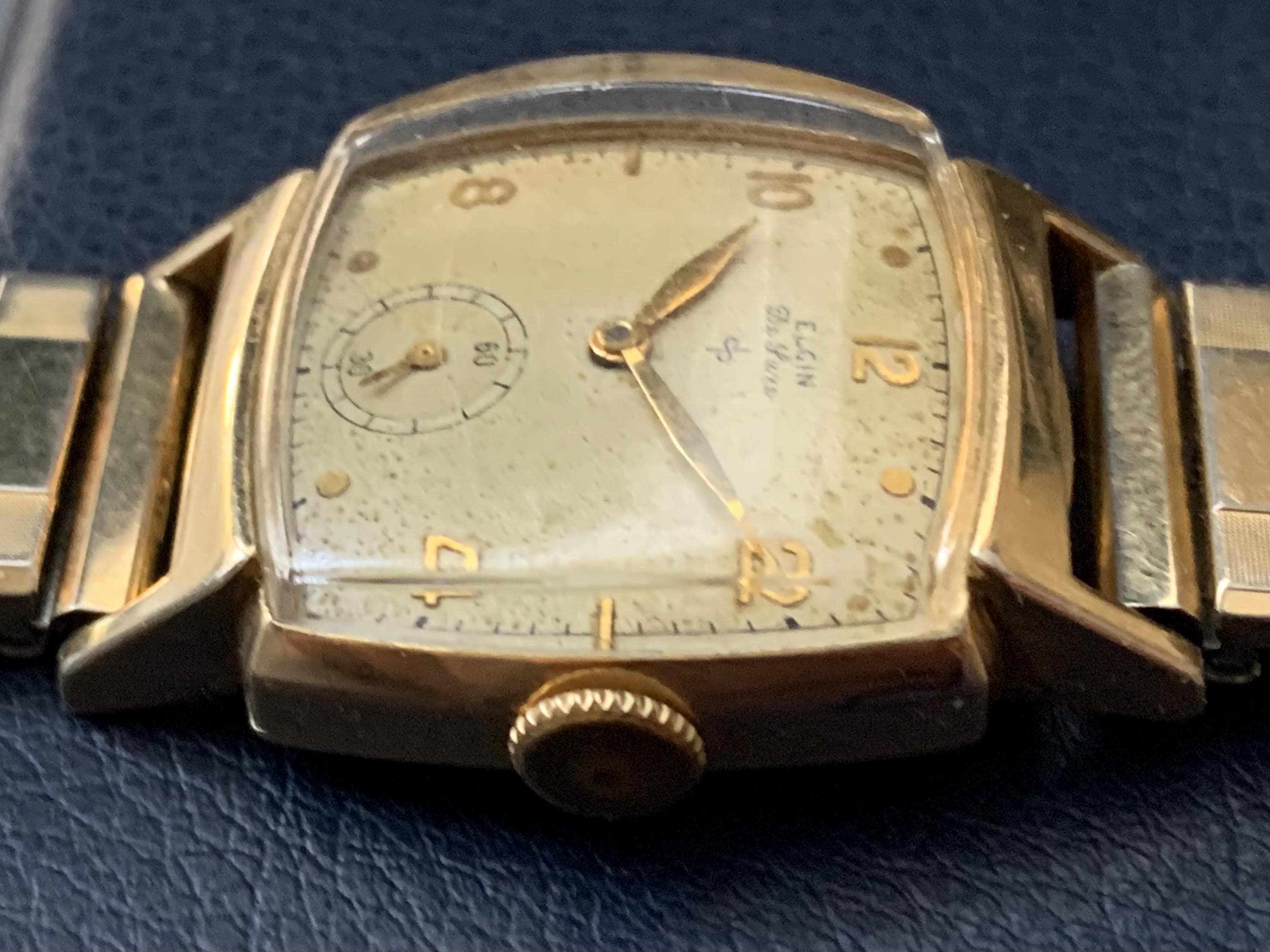 MENS ELGIN DELUXE Vintage Watch: 10k Gold Filled 17 Jewels | Click