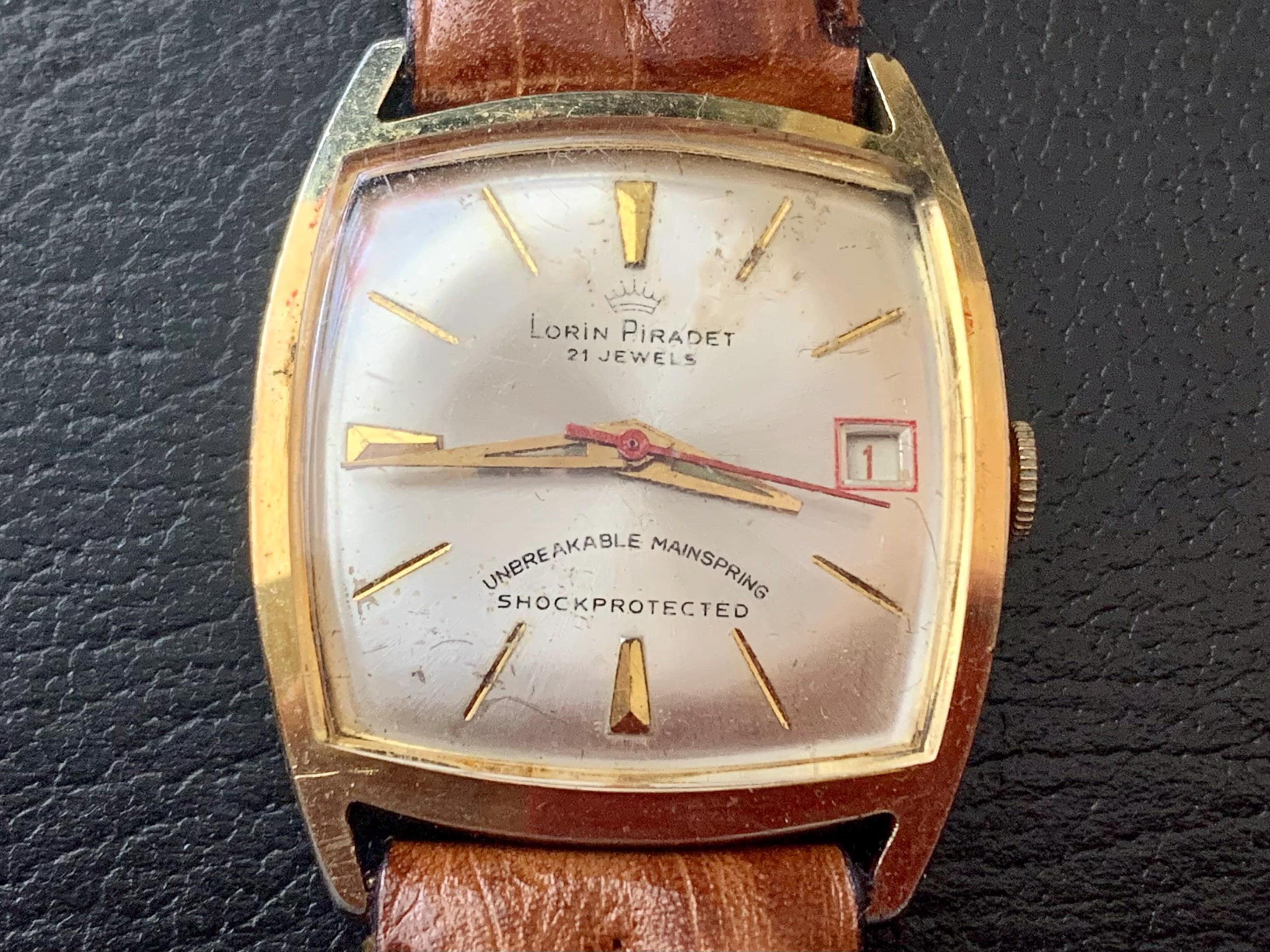MENS ART DECO Vintage Watch Lorin Piradet 21 Jewels, 1960s | Click
