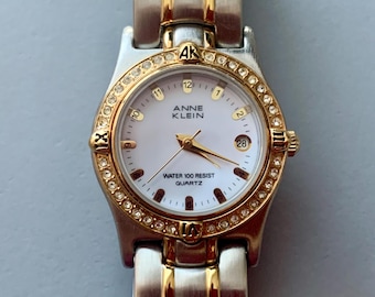 WOMENS ANNE KLEIN Crystal Watch Vintage Ladies Gift | Click and Read Item Details