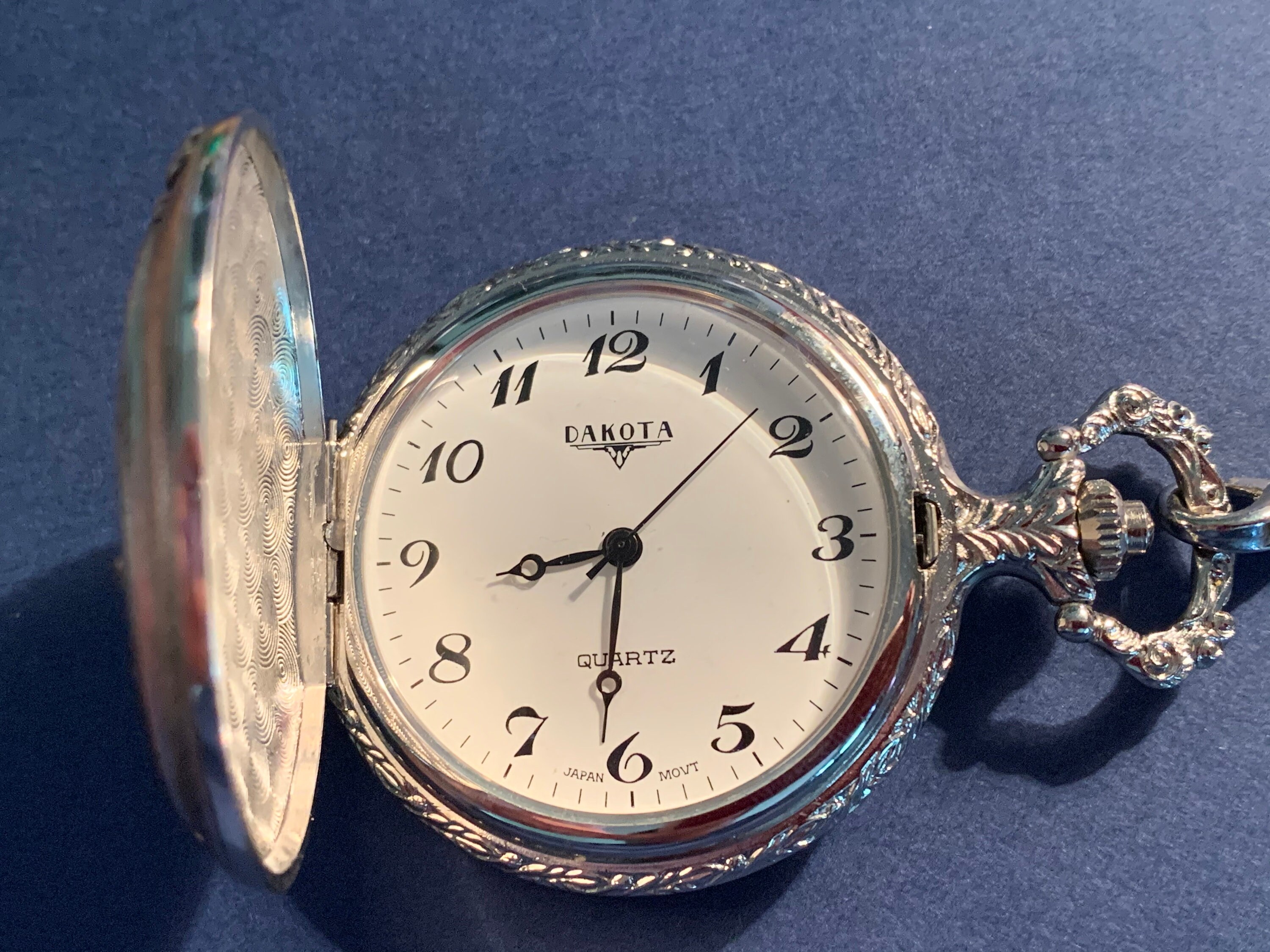 Dakota Watch Pocket Watch Mens Watch Silvery Case Golden Etsy