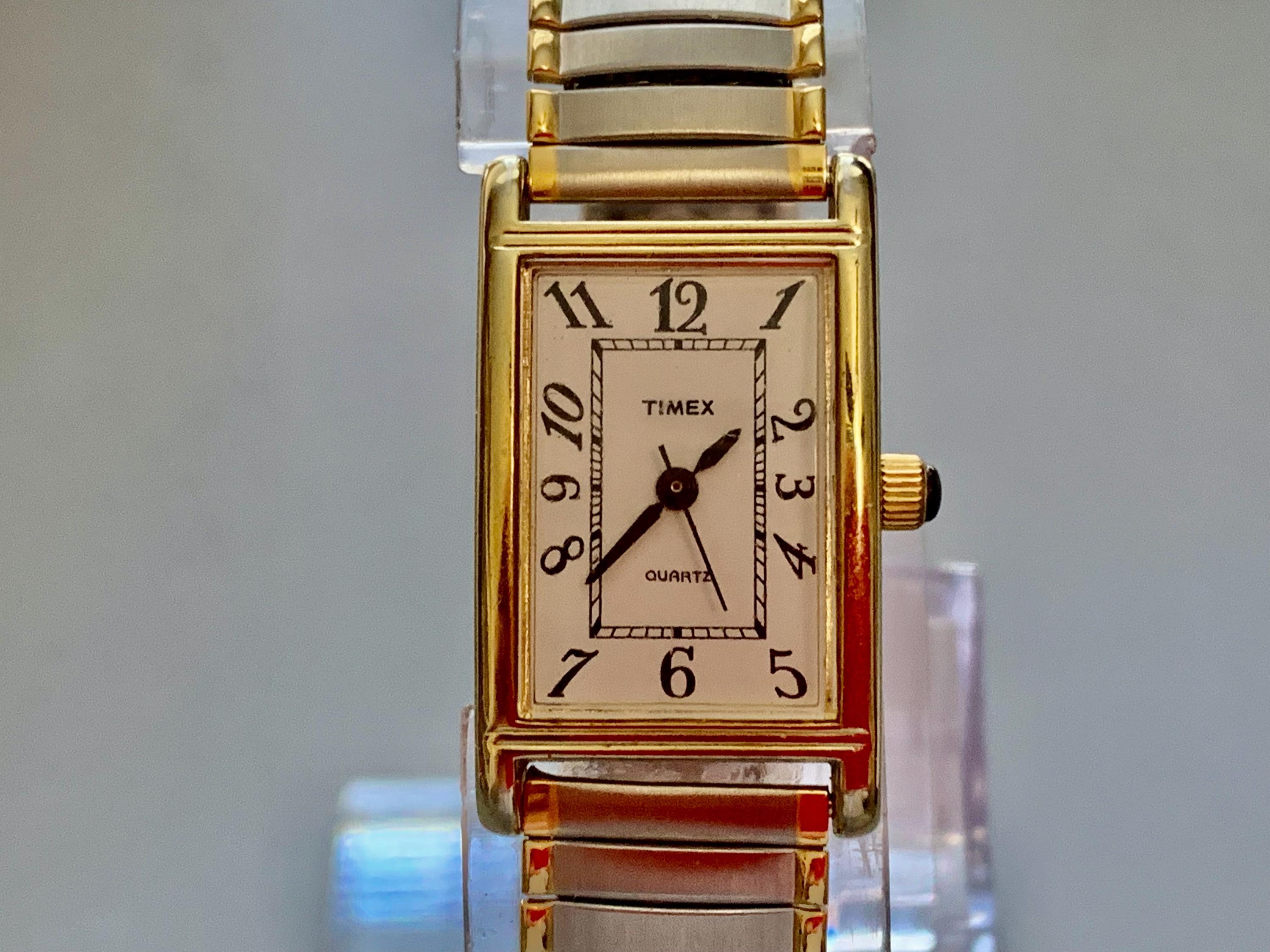 WOMENS ROMAN DIAL Timex Rectangular Vintage Watch | Click & Read Item ...