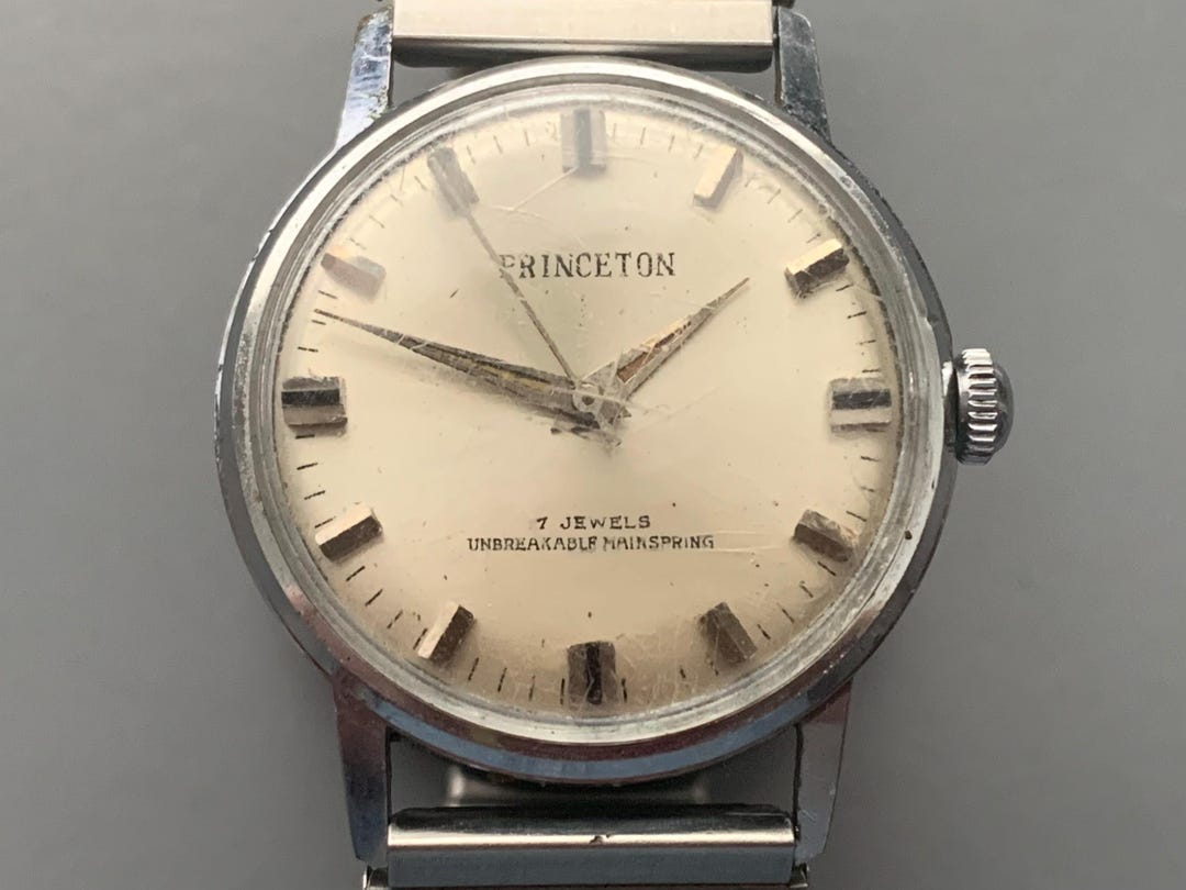 Vintage Princeton Mens Watch: 17 Jewels Wind up Calatrava Style  Canada