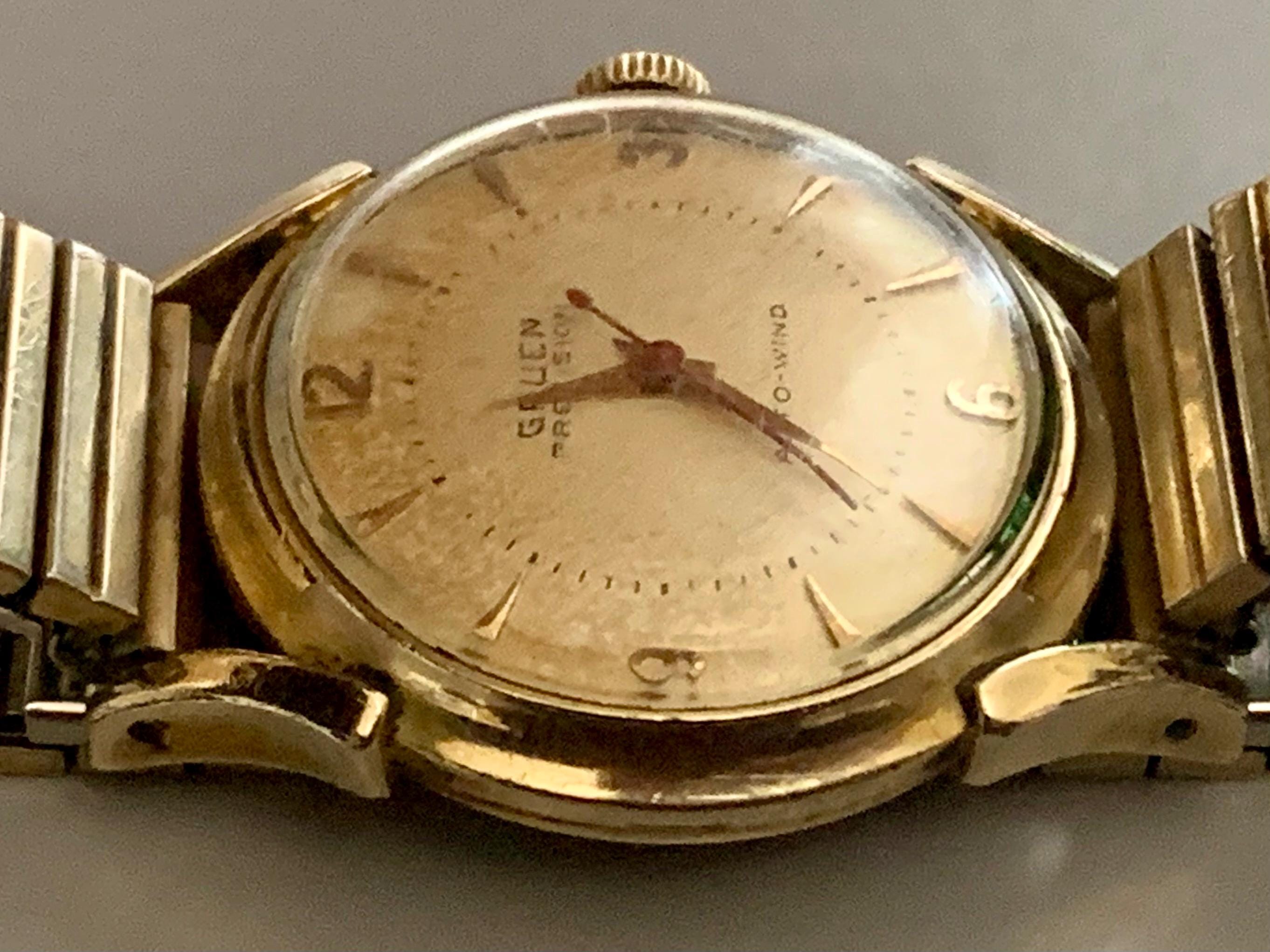 MENS GRUEN PRECISION Vintage Autowind Watch 10k Gold Filled 
