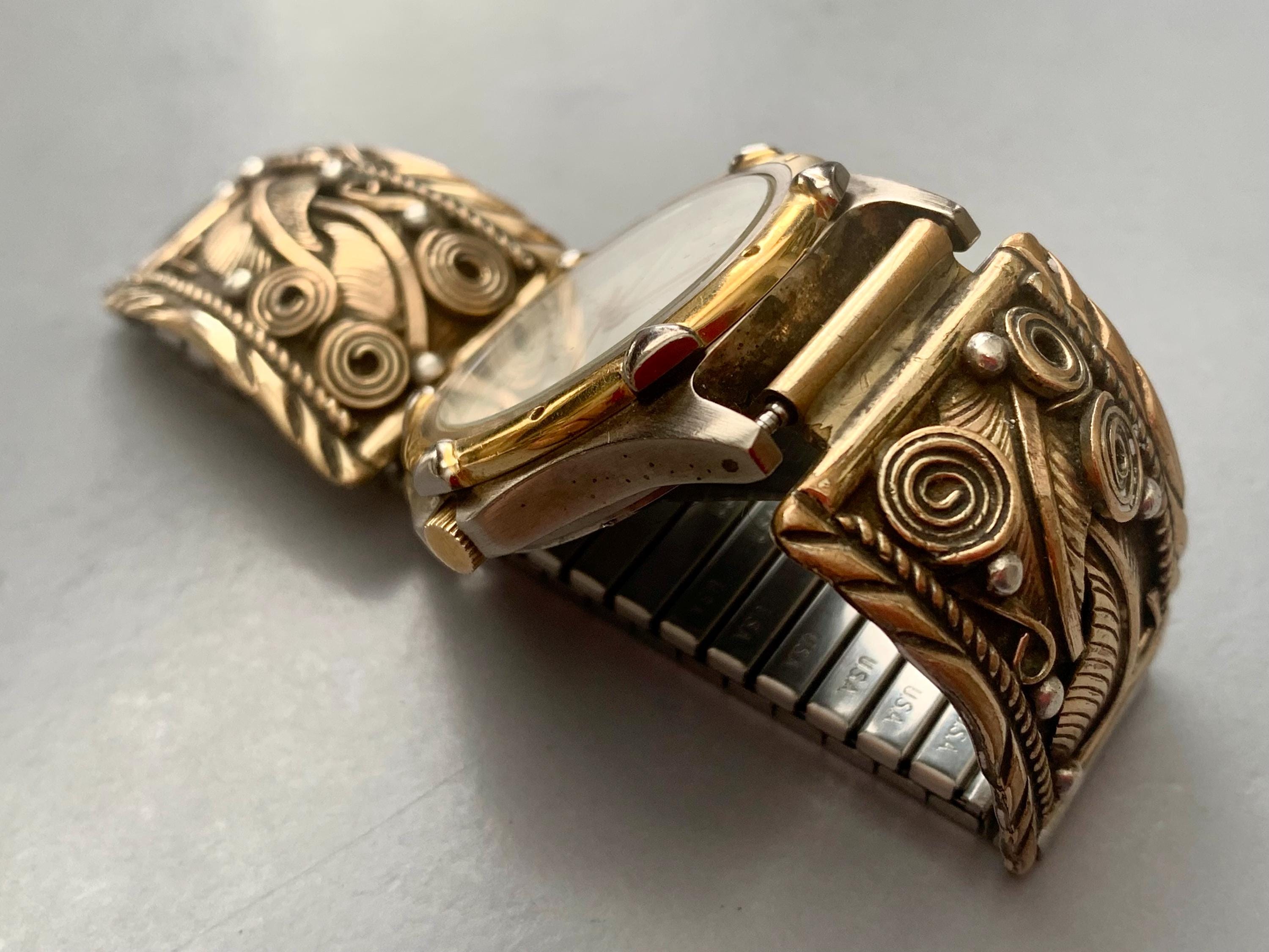 Albert Yazzie Navajo Vintage Sterling Silver & Gold Filled