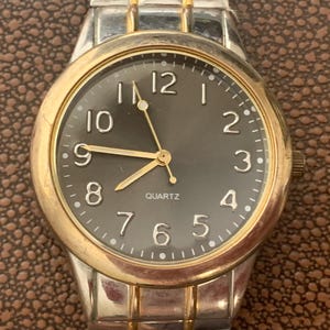 MENS Vextra Black Dial All Occasion VINTAGE Watch, Sweep Second Hand, Perfect Gift, Quartz Battery, Runs Well, Ships Free! See Item Details