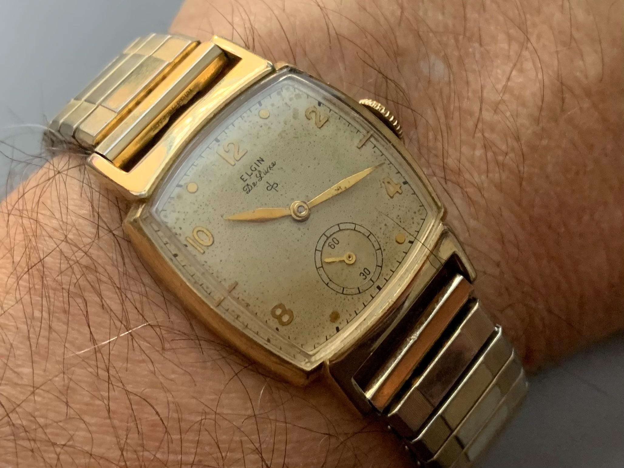 MENS ELGIN DELUXE Vintage Watch: 10k Gold Filled 17 Jewels | Click