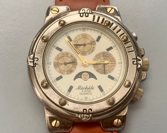 Michele Watch, Moonphase Watch, Men's Watch, VINTAGE Watch, Second Hand, Eco Friendly Watch, Sustainable, Click Item Details