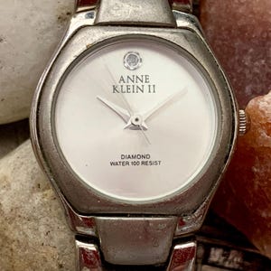 Ladies ANNE KLEIN II Genuine Diamond Dial | Finely Made Vintage Watch | Fabulous Fashion Flair | Stunning Design | None Like It! | Runs Well
