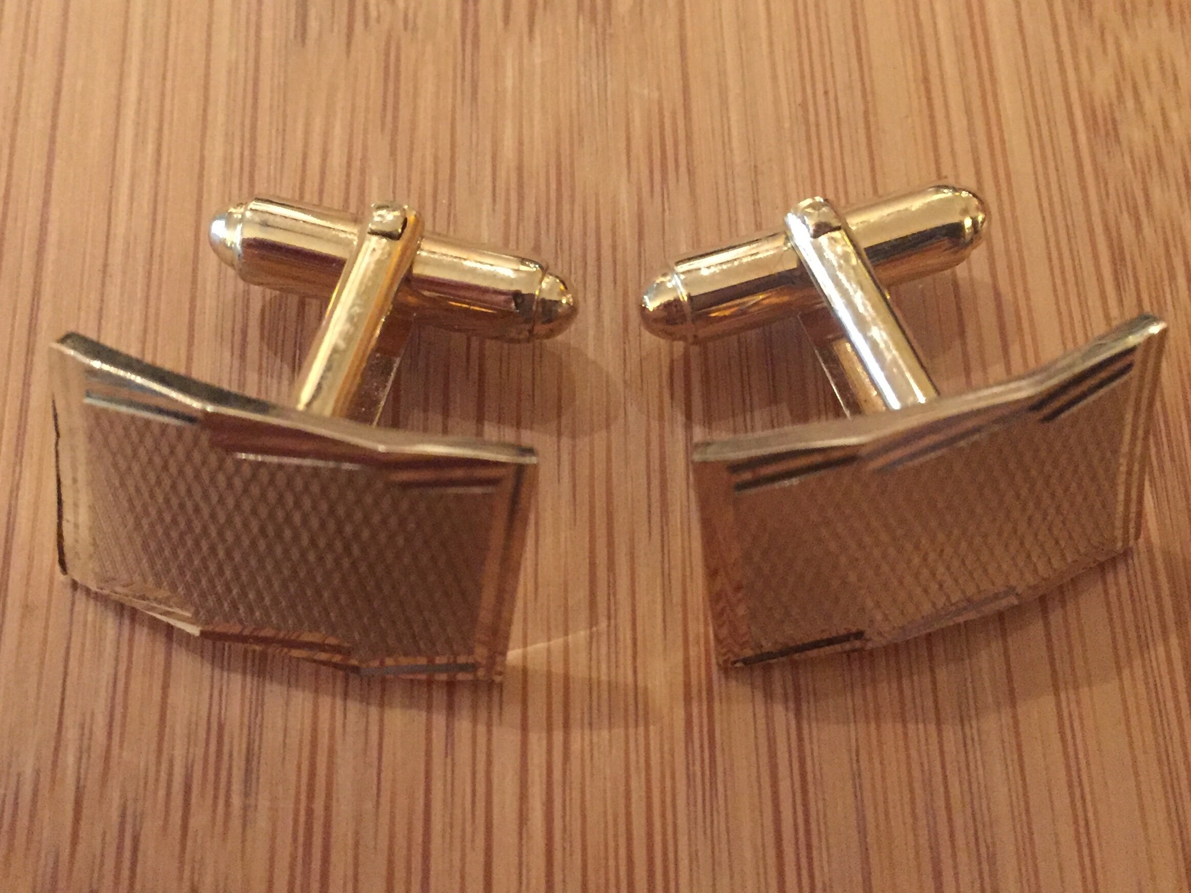 Anson Gold Plate Cufflinks Vintage Cufflinks Mens Cufflinks Etsy