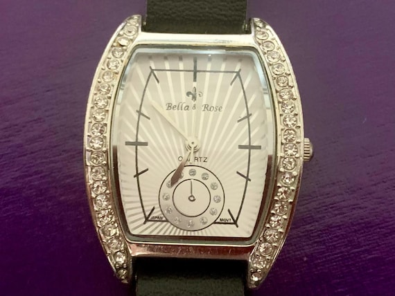 Ladies Bella & Rose Tonneau Crystals Quartz Watch | Click and View Full Item Details