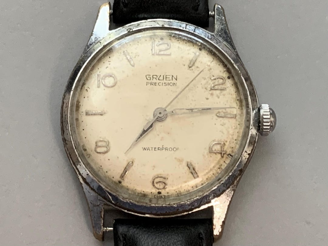 MENS Vintage Gruen Precision Watch: Swiss Made 17 Jewels, Gregory Peck's  'Guns of Navarone', Click Read Item Details México