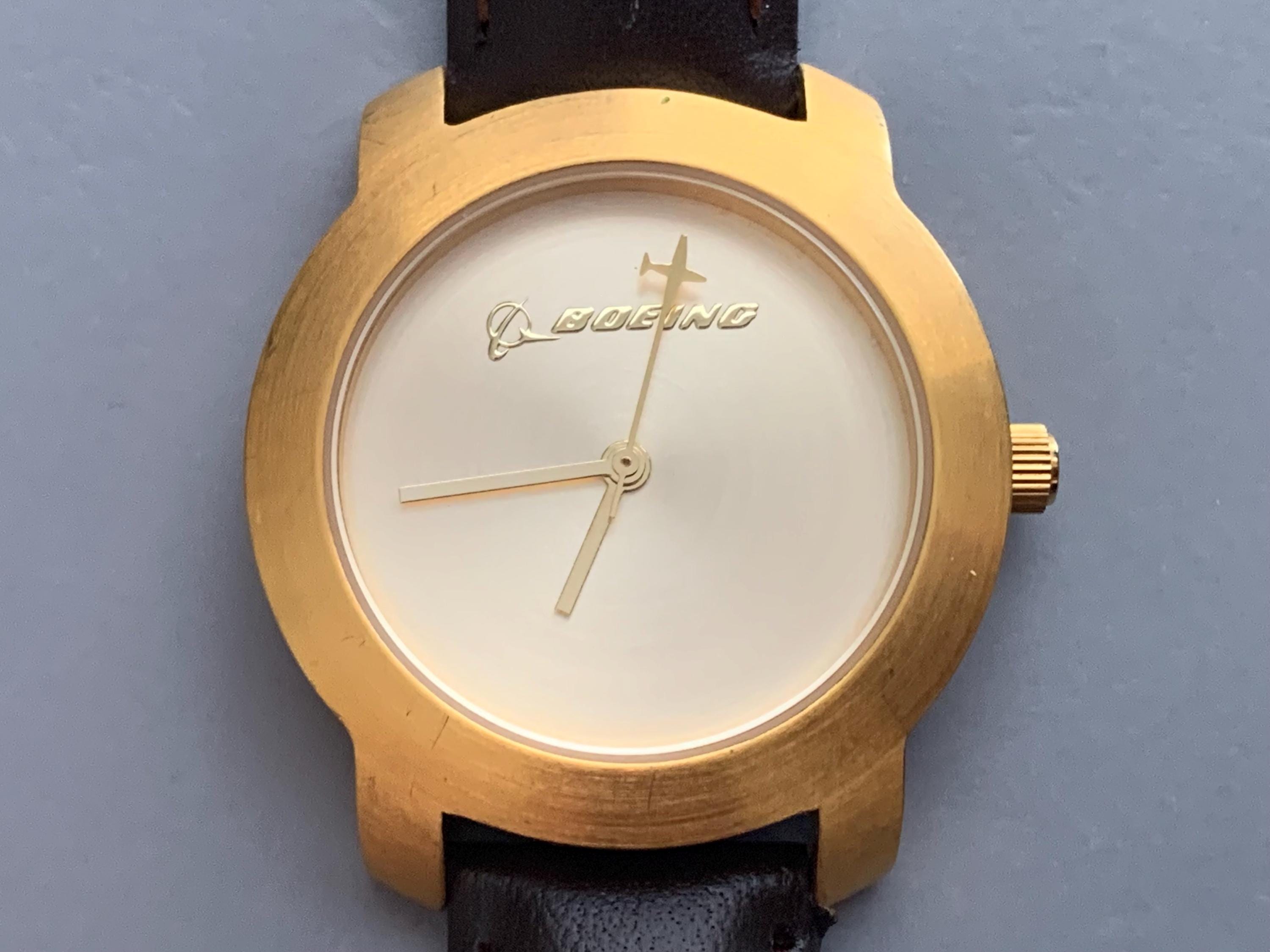 AIRPLANE BOEING WATCH Rotating Plane Animated Jet Second Hand