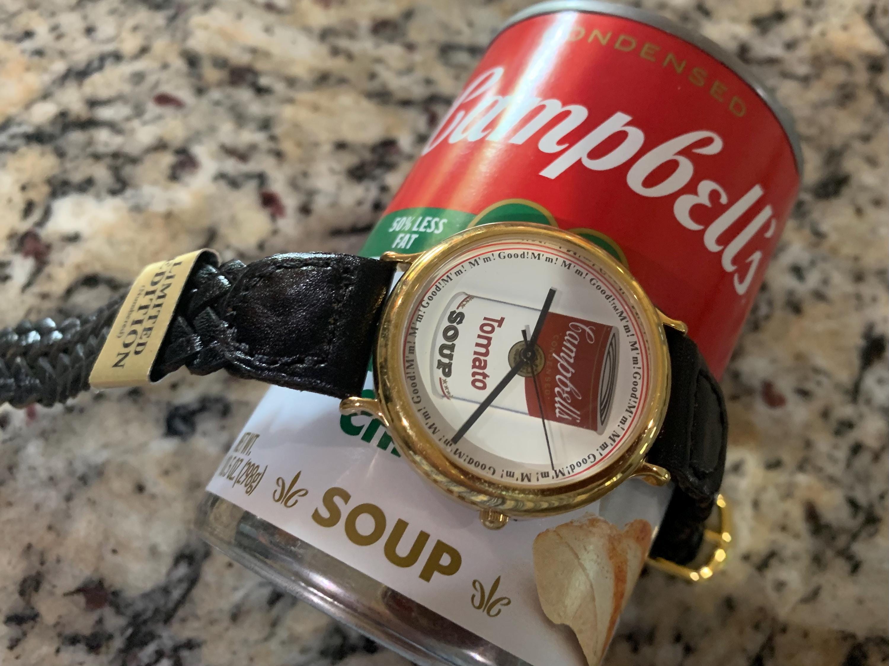 MENS CAMPBELL'S SOUP Vintage Watch Limited Edition Andy Warhol Pop