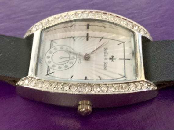 Ladies Bella & Rose Tonneau Crystals Quartz Watch | Click and View Full Item Details View 4