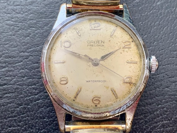 MENS GRUEN PRECISION Vintage Swiss 17 Jewels, Gregory Peck Type