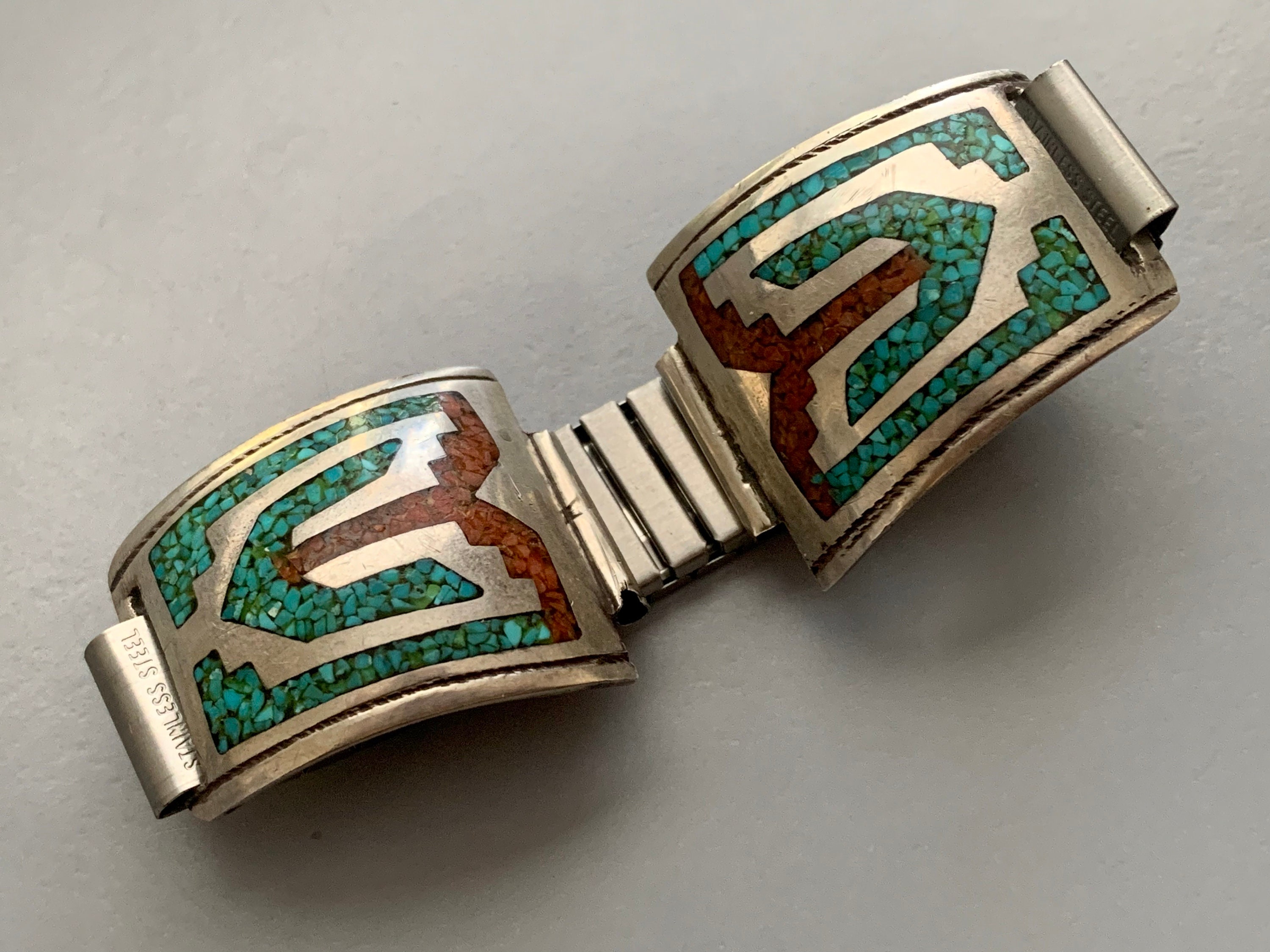 Very Important!! Stamp Work Genius Matt Charley Sterling Silver Native American Navajo Bracelet Very Important!! Stamp Work Genius Matt Charley Sterling Silver Native American Navajo Bracelet