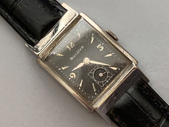 bulova men's watch square face