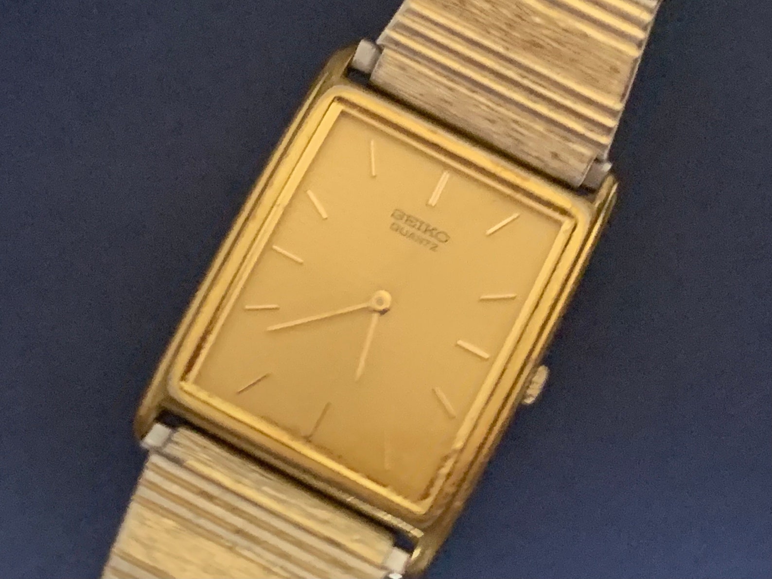 SEIKO MEN'S WATCH 1986 Rectangular Quartz Battery Vintage Etsy