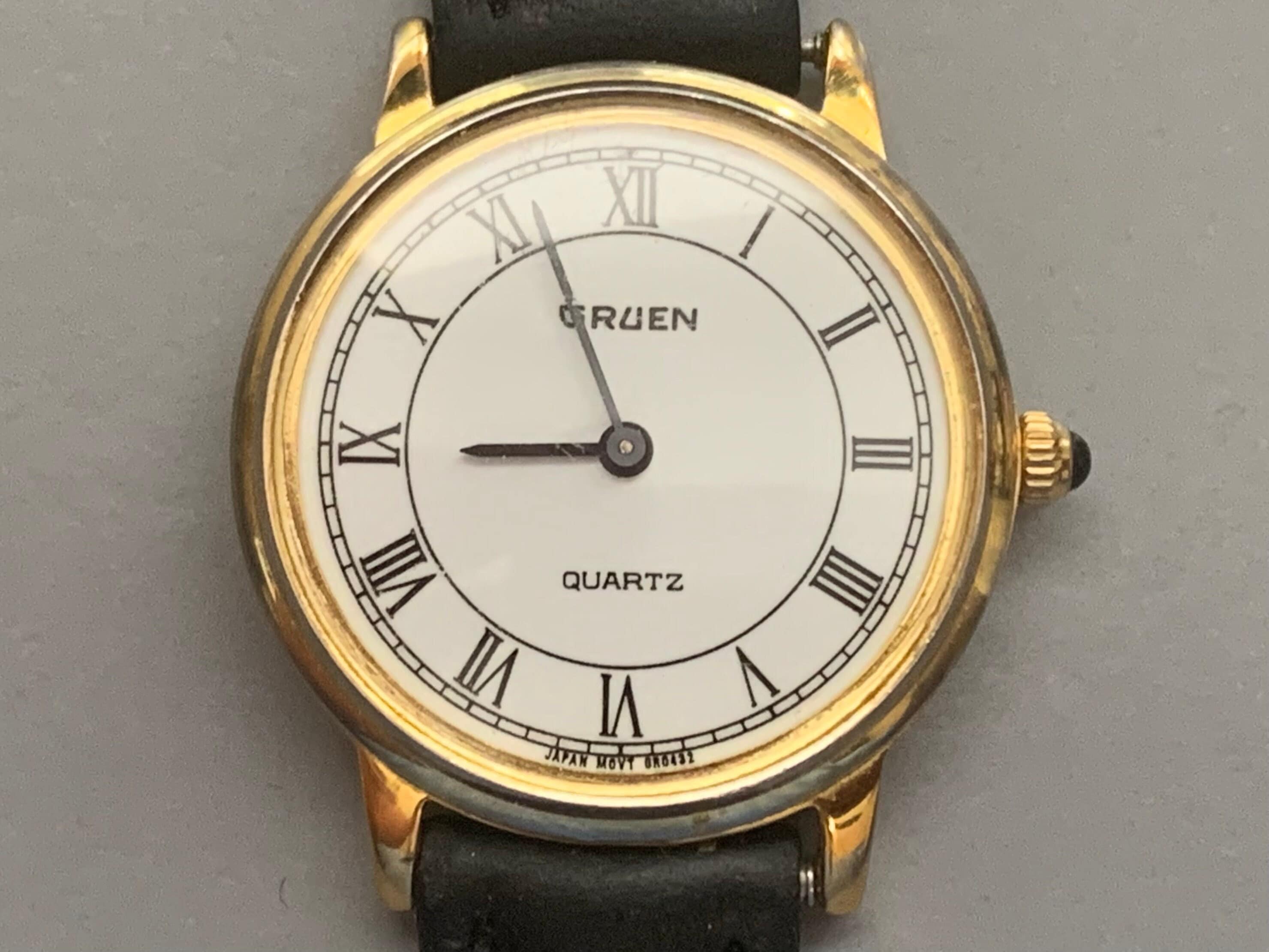 Arrive in Style Vintage Gruen Ladies Watch: Roman Numerals 