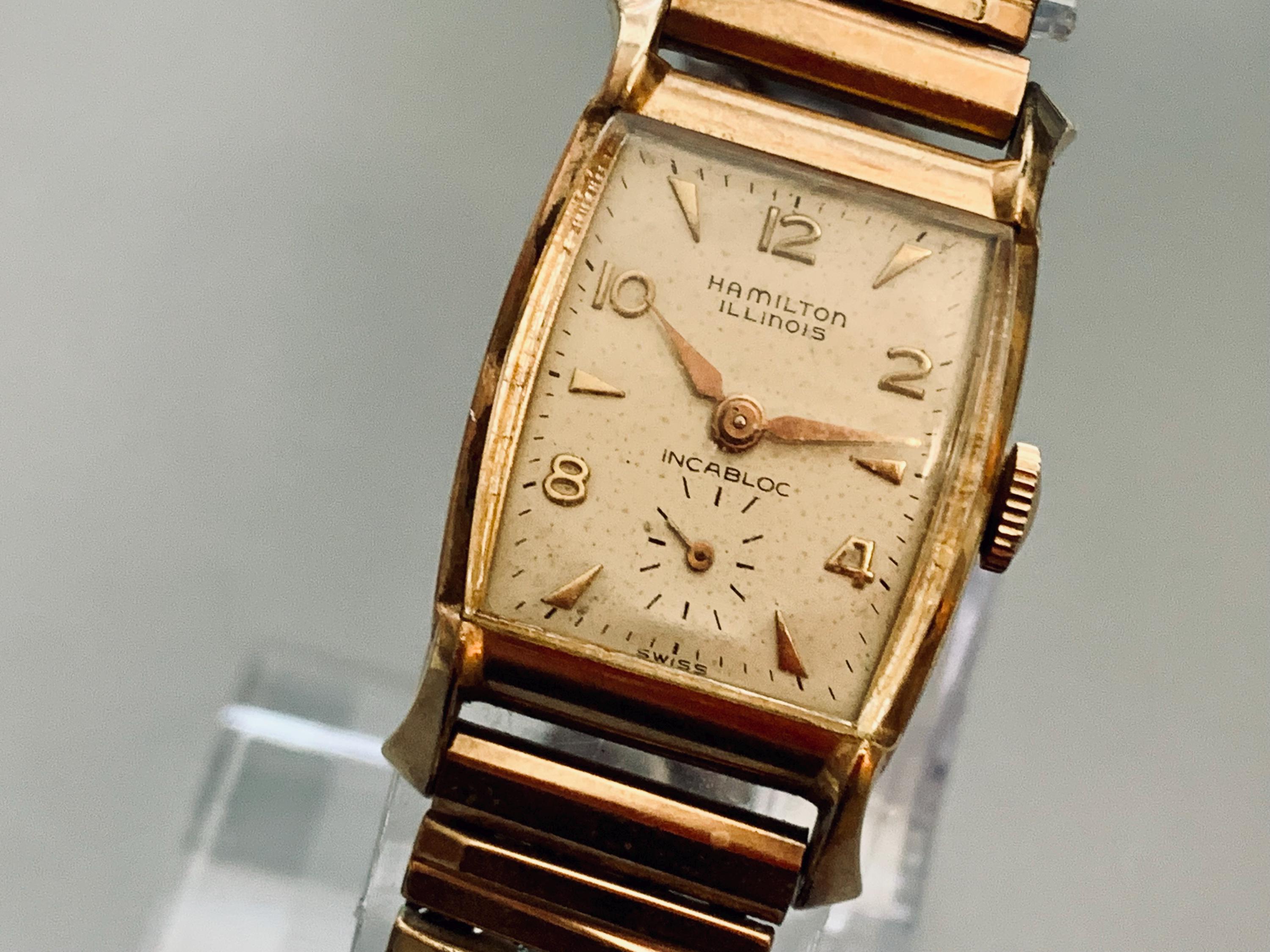 Mens Hamilton Illinois 'debonair' Watch 10K Rolled Gold | View
