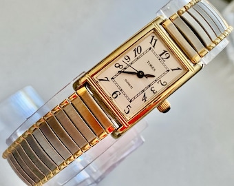 WOMENS ROMAN DIAL Timex Rectangular Vintage Watch | Click & Read Item Details