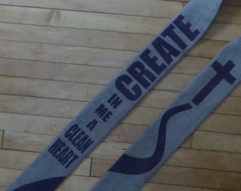 Create in me a clean heart recycled coffee sack clergy stole for Lent