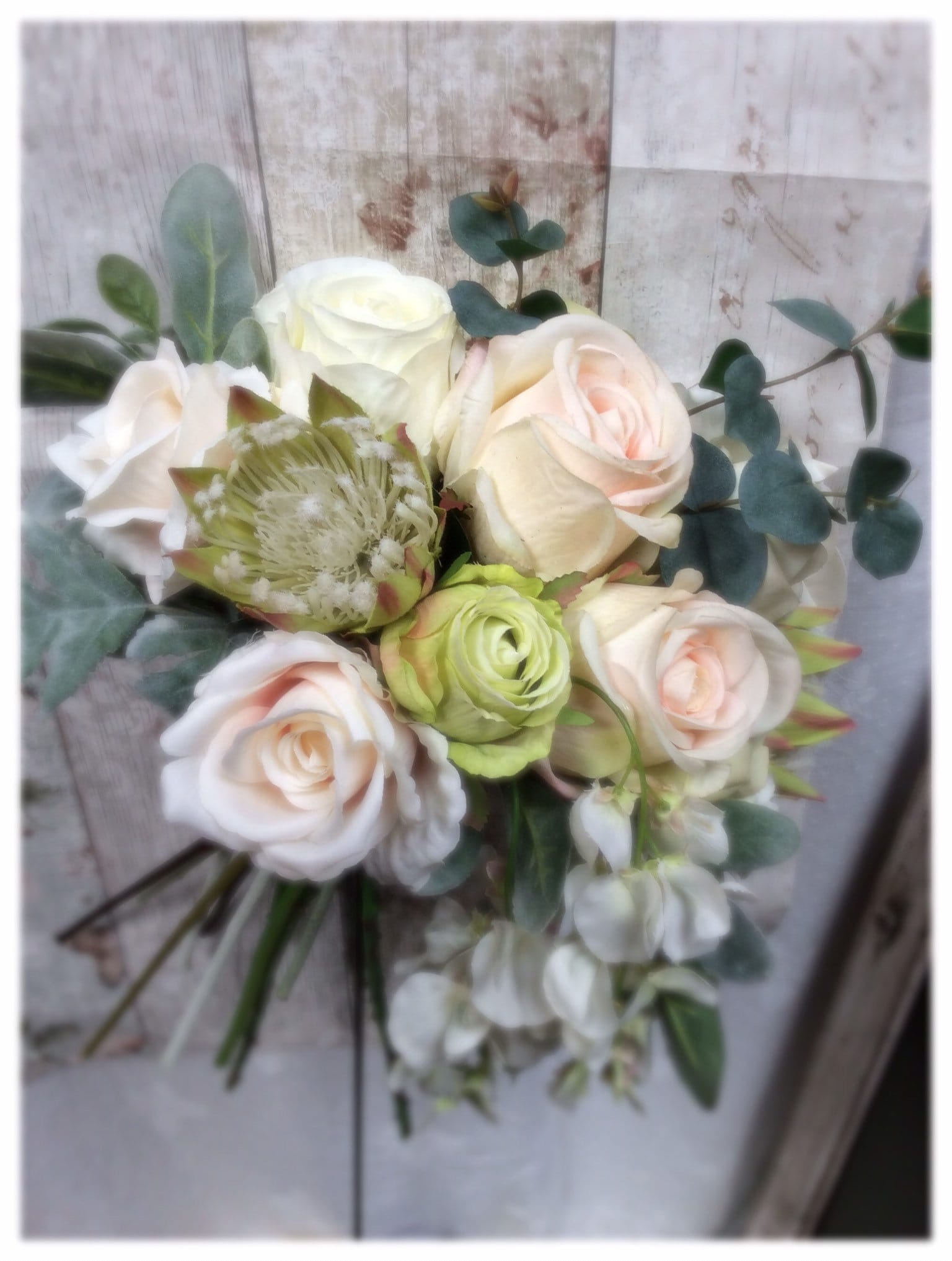 New Artificial Fake Silk Flower Blushing Bride 14x12x63cm Cream New Artificial Fake Silk Flower Blushing Bride 14x12x63cm Cream
