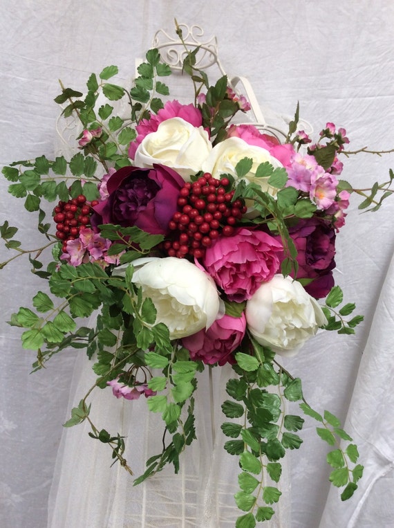 Artificial Silk Country Style Wedding Bouquet Etsy