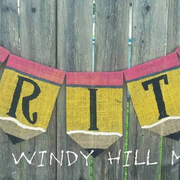 Burlap Banner Kit Etsy