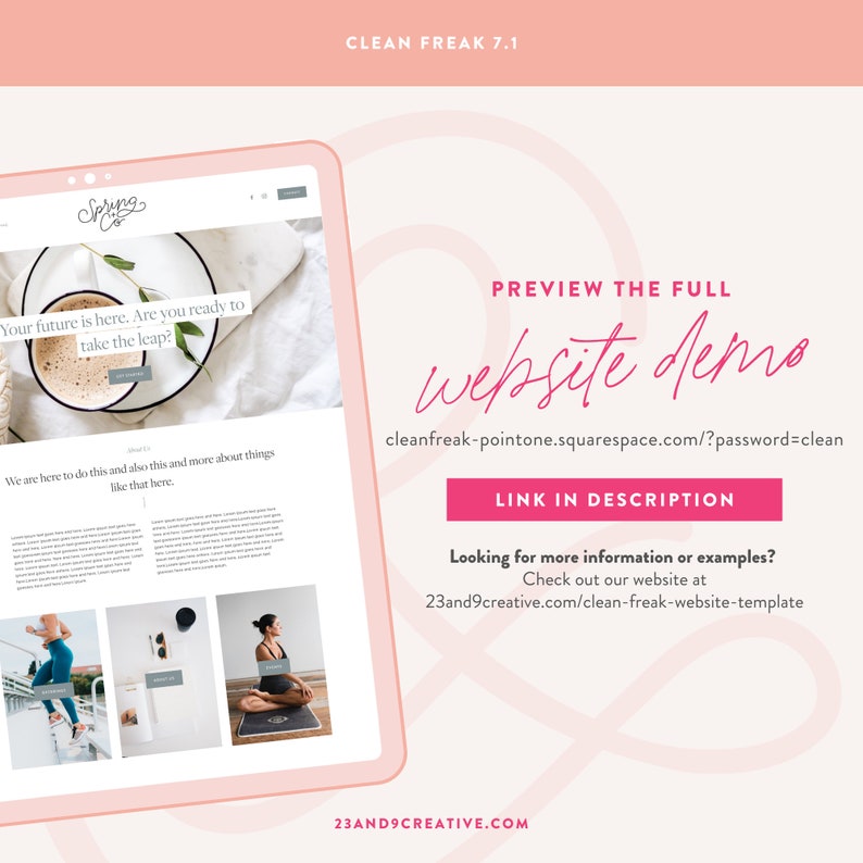 SQUARESPACE 7.1 WEBSITE TEMPLATE Design: the Clean Freak | Squarespace ...
