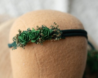 HUNTER Floral headband. baby headband, newborn props. photo prop