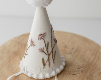 PARTY HAT Cone flowers. party hat. birthday hat. photo prop