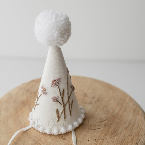 PARTY HAT Cone flowers. party hat. birthday hat. photo prop