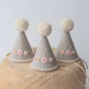 PARTY HAT Floral Spring. party hat. birthday hat. photo prop